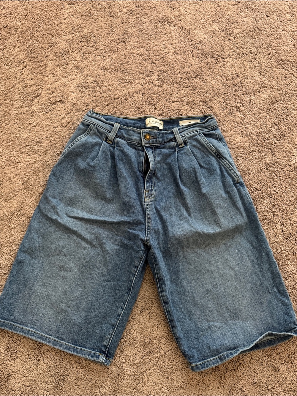 Nili Lotan Women’s Washed Blue Denim Shorts